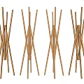 Wooden Foldable Clothes Hangers With Simple Design For Space Saving Home Use