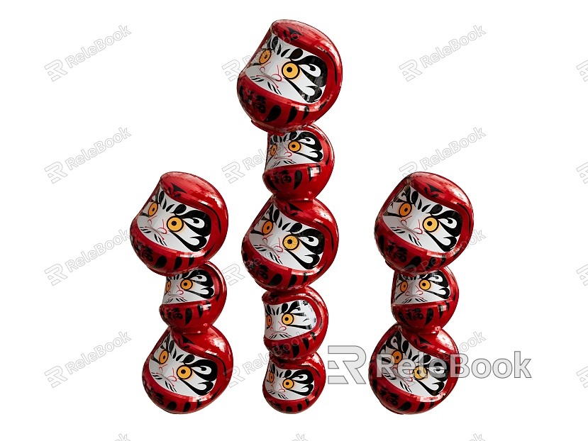 Dharma Decoration Japanese-style Ceramic Opening Decoration Fortune Cat Stacked Luohan Lucking Cat model