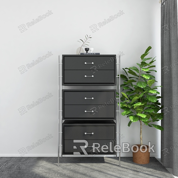 Modern drawer side cabinet model