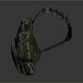 Camouflage Utility Backpack For Outdoor Use With Multiple Straps And Pockets