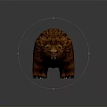 Artistic Brown Bear Sculpture With Textured Fur And Sharp Claws In Standing Pose