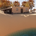 Modern Housing Desert Resident Housing 3d model