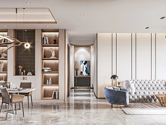 Light luxury restaurant 3d model