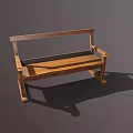 Wooden Public Chair With Simple Design Backrest And Armrest For Indoor Outdoor Areas