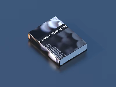 Over the Cuc Hardcover Book With Black And White Cover Imagery Design 3d model
