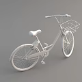 Yellow Urban Commuter Bicycle with Front Basket Black Handlebars and Silver Wheels