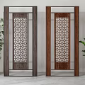 New Chinese-style screen partition 3d model