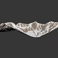 Detailed Terrain Model Featuring Mountainous Ridges And Valley Structures With Brown White Textures