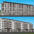 New Chinese-style Residential Building Multi-storey Residence 3d model