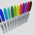 Sharpie Markers With Assorted Vibrant Colors Neatly Arranged For Daily Use