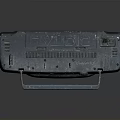 Gray Electronic Device Housing With Multiple Ports And Control Buttons