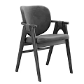 Modern Single Accent Chair With Wooden Frame Armrests And Beige Brown Gray Upholstery
