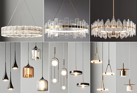 Modern chandelier decorative lamp art lamp 3d model