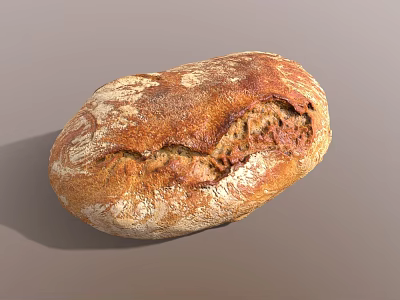 Freshly Baked Artisan Bread With Golden Brown Crust And Rustic Texture 3d model