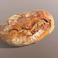 Freshly Baked Artisan Bread With Golden Brown Crust And Rustic Texture 3d model