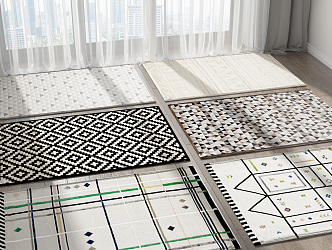 Modern Square Carpet Combo 3d model