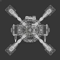 Green Armored Mechanical Combat Weapon With Multi Legged Structure And
