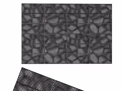 Black Decorative Metal Mesh Panel With Grid Pattern And Hollow Design For Home Decor 3d model