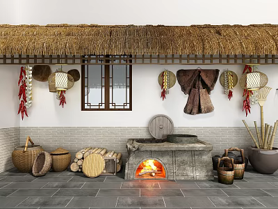 Retro Farm Tools Farm Wall 3d model Retro Farm Tools Farm Wall 3d model