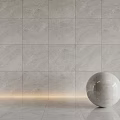 Polished Light Gray Marble Floor Tiles With White Sphere And Soft Lighting