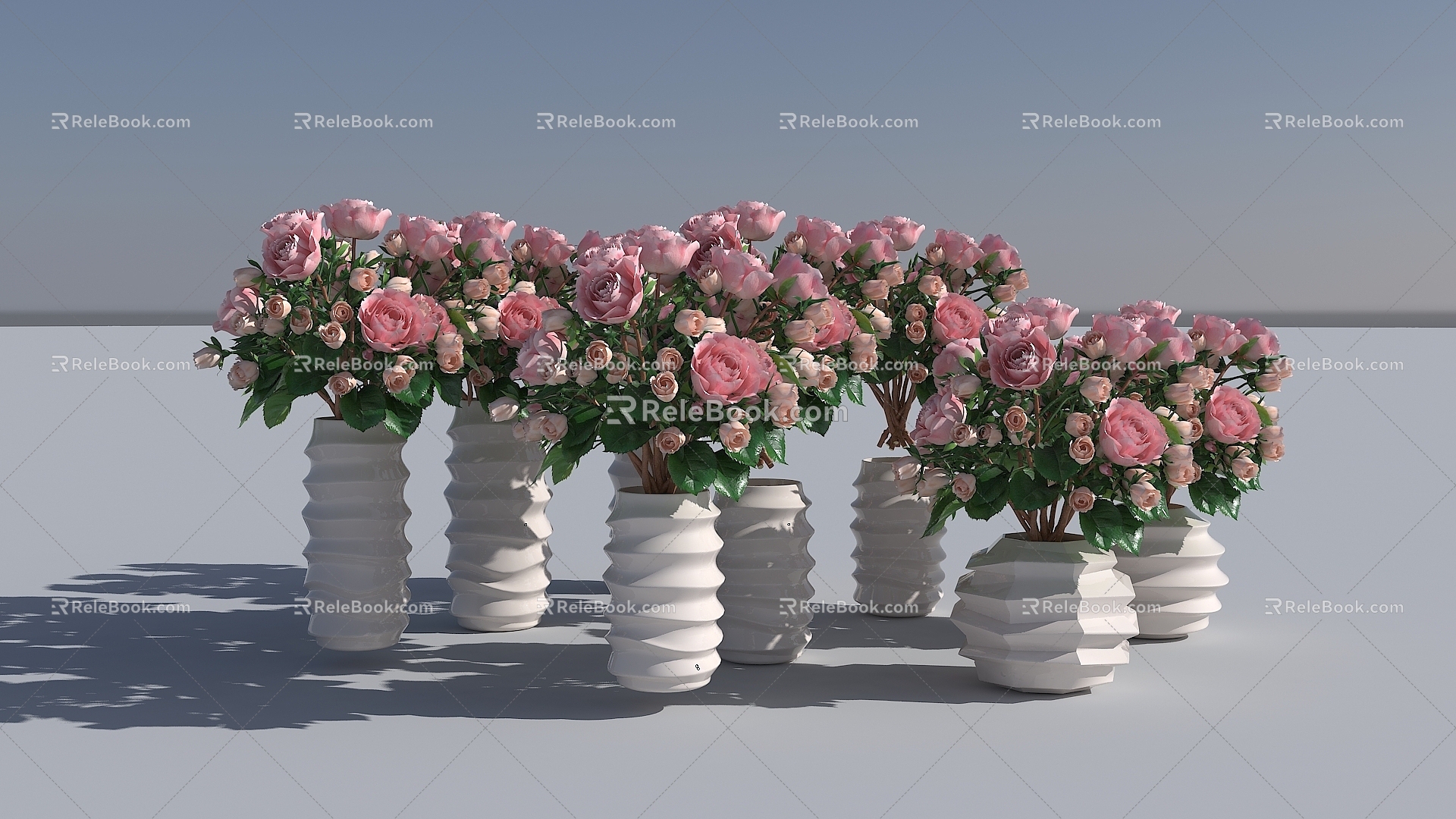 Wave Flower Pot Flower Pond 3d model