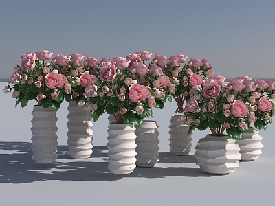 Wave Flower Pot Flower Pond 3d model