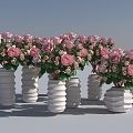 Wave Flower Pot Flower Pond 3d model