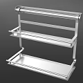 Stainless Steel Multi Tier Storage Rack With Shelves For Home Organization