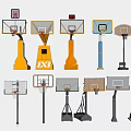 Various Types and Designs of Basketball Hoops as Essential Sports Equipment for Training and Play