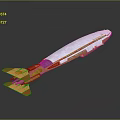intercontinental missile super missile long range missile sci-fi weapon future weapon sci-fi equipment 3d model