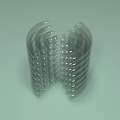 Industrial Equipment Transparent Helical Component Featuring Detailed Spiral Structure and Design