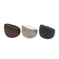 Soft Plush Bean Bag Leisure Chairs in Black White and Brown for Living Room
