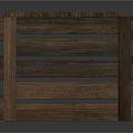 Rustic Wooden Crate Design With Layered Planks And Metal Rivets