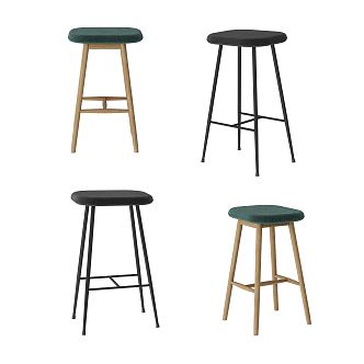 Nordic Bar Stool 3d model