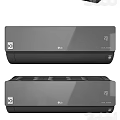 LG Dual Inverter Wall Mounted Air Conditioner Fan Featuring Gray Design And Temperature