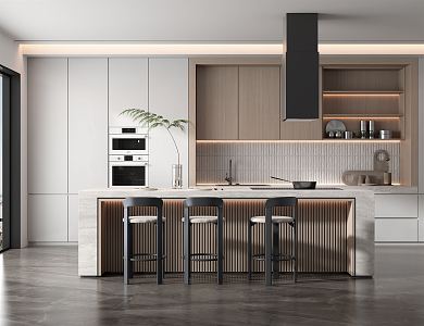 Open kitchen Modern kitchen 3d model