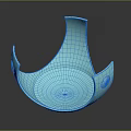 Light Blue Modern Decorative Ornament With Curved Design For Stylish Home