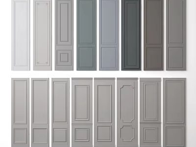 Wall Panels With Various Colors And Different Design Styles For Home Decor 3d model
