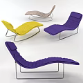 Stylish Colorful Modern Lounge Chairs With Metal Frames And Comfortable Design