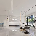 Elegant Bright Modern Beauty Hair Salon Interior Design With Stylish Mirrors And Light Wood Partitions