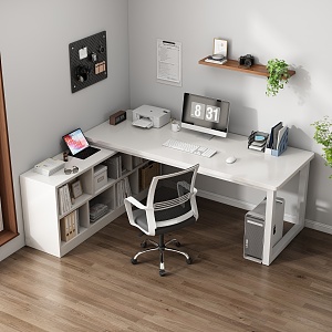 Modern computer desk 3d model