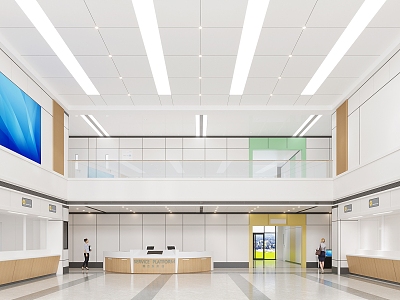 Modern Hospital Hall 3d model