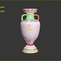 Elegant Silver Trophy With Ornate Handles Detailed Engraving And Polished Base