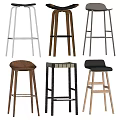 Modern Middle Style Bar Stool 3d model
