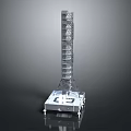 Tall Industrial Metal Equipment Structure With Platform Base And Support Framework