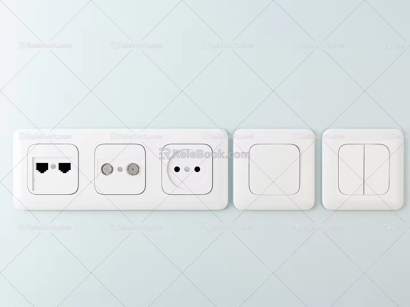 Modern socket switch panel 3d model