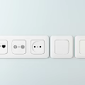 Modern socket switch panel 3d model