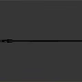 Detailed Black Spear With Three Pronged Head On Dark Background Under Focused Light
