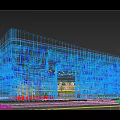 Modern Office Building With Glass Curtain Wall And Contemporary Geometric Architectural Design