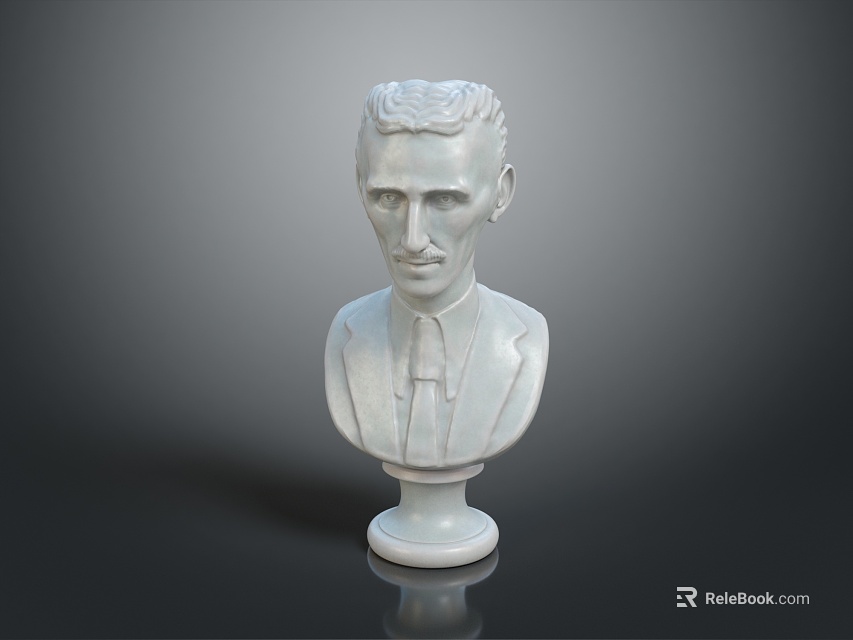 Medical Teaching Human Bust Model With White Plaster Base And Detailed Features 3d model 